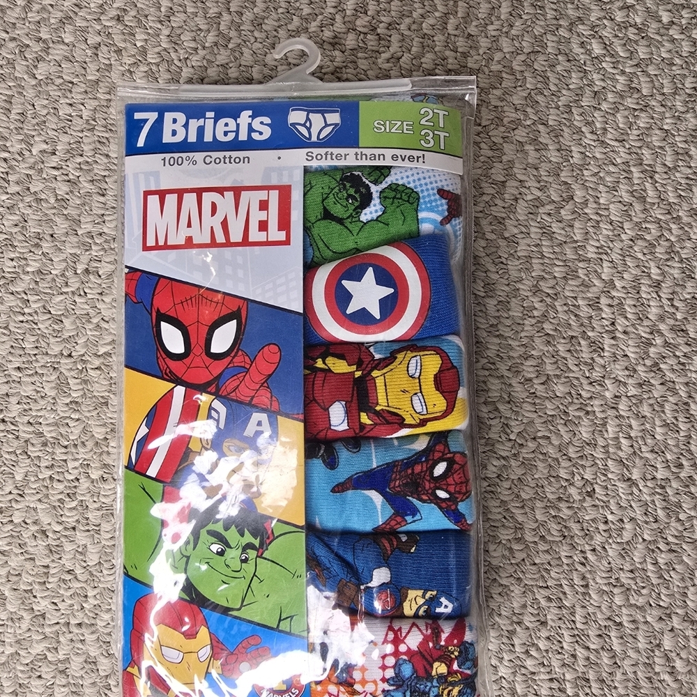 Marvel Superhero Boys' Briefs Set - Red, Blue, White